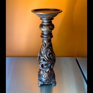 Painted Wooden Candle Holder